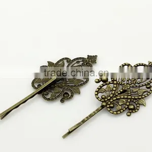 Hair Clips Bobby Pins Flower Antique Bronze Hollow(Flower Size:4.8x3.5cm) 8.3x3.5cm,10PCs,8seasons thumbnail-1