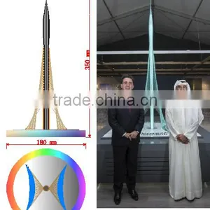 CUSTOMIZED MIDDLE EAST ARAB CRYSTAL SANTIAGO CALATRAVA 'S TOWER BUILDING MOLDE FOR DUBAI SOUVINER GIFT thumbnail-1