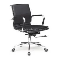 High End Popular Low Back Ribbed Black Eames Chair Executive Office Chair thumbnail-1