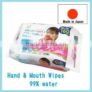 Japan Hand & Mouth Wipes 99% Water Baby Wipe 80sheets 2p/pack Wholesale thumbnail-1