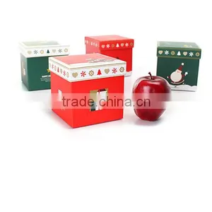 Lot of 4 Small Nesting GIFT BOX Boxes CHRISTMAS Present (Polar Bear Santa Claus Gloves Snowman) NEW thumbnail-6