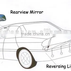 Mini LED Display Car Wireless Rearview Mirror Parking Sensor System thumbnail-5