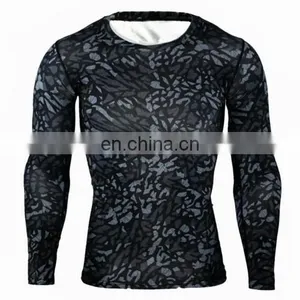 Long Sleeves Dye Sublimation Rash Guard Gym Tight Compression Wear thumbnail-2