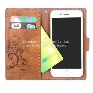 High Quality IPhone 6 Plus/ 6s Plus Leather Wallet Case thumbnail-1