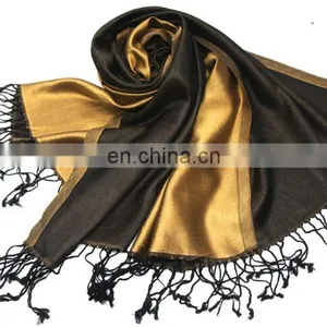 Fashion Long Silk Shawl,Reversible Indian Silk Stoles,pure Silk Scarves thumbnail-1
