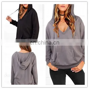 China Suppliers Wholesale Clothing OEM Ladies V-neck Long Sleeves Loose-fit Top and Blouse for thumbnail-1