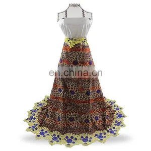 African Printed Wax Embroidered Lace Latest Design Wax Lace Fabric With Stones S170721001 thumbnail-5
