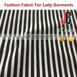 Shaoxing Poly Spandex Yarn Dyed Strip Ottoman Rib Knit Fabric thumbnail-4