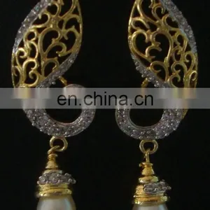 Cz Earrings Manufacturer , Cz Jewellery, Cubic Zircon Ear Jewelry Custom Design Making thumbnail-4