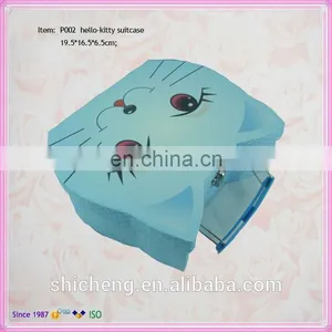 Hot Sell Popular Blue Lovely Cat Pattern Cute Cardboard Suitcase Box thumbnail-6