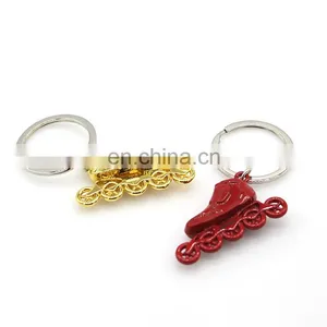 Creative Skate Shape Keychain Zinc Alloy Keychain Custom Metal Key Ring thumbnail-1