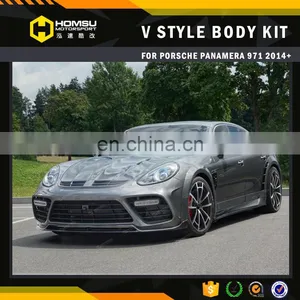 M Design Style Carbon Fiber Full Set Bumper Body Kit for Porsch Panamera 971 2014 UP thumbnail-1