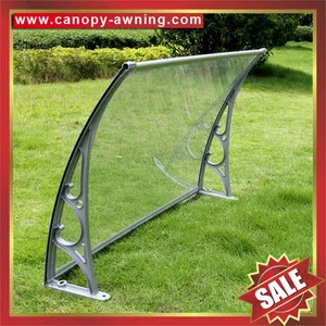 House Door Window Sun Rain Aluminium Aluminum Diy pc Polycarbonate Awning Canopy Shelter Canopies Awnings Cover Shield Manufacturers thumbnail-5