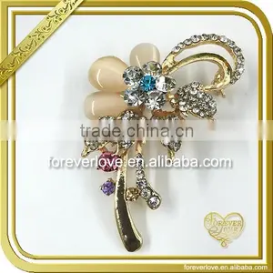 Cheap Bulk ab Crystal Bridal Rhinestone Brooches for Bouquets FB-060 thumbnail-1