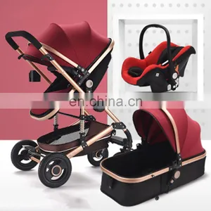 New 2018 Baby Stroller 3 In 1 For 0-3 Years Baby Prams With Removable Shopping Basket thumbnail-4