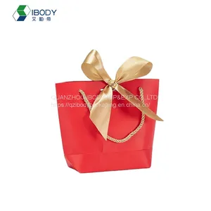 Wholesale Custom Logo Printing Recycled Reusable Food Takeaway Groceries Christmas Party Gift White Kraft Paper Bag thumbnail-5