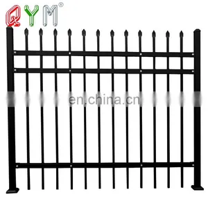 Steel Picket Fence Garden Border Square Tube Fence Ornamental Top Picket Fence thumbnail-1