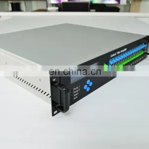Dual Power Supply 48V/110V/220V 1550nm Pon Optical Fiber Amplifier 16*21dbm With WDM 1550nm Catv 16 Port EDFA Price thumbnail-5