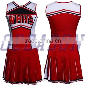 Cheap Sublimation Sexy Girl Hot Rhinestones Spandex Cheerleading Uniforms thumbnail-6