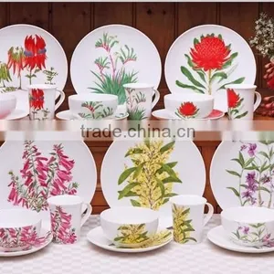 16pcs New Bone China Dinner Set With Bone China Decal Ceramic Bone Coffer Mugsceramic Bone China Plates and With the Porcela thumbnail-1