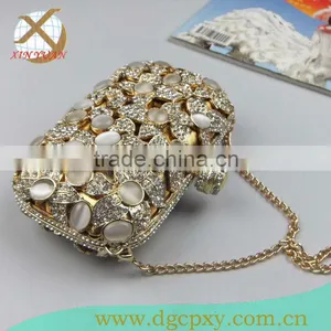 Fashion Luxury Crystal Diamond Evening Party Banquet Clutch Bags Handbag for Ladies Women thumbnail-1
