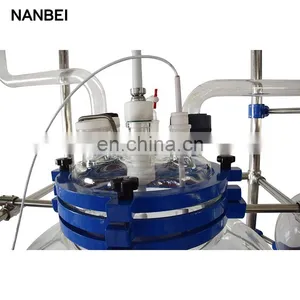 Stirring Mixing Agitated Tank Glass Reactor With Double Receiving Flask thumbnail-5