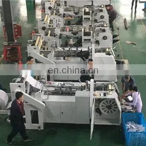 HSD400 Small Mini Used Semi Automatic Flat V Bottom Food Shopping Paper Bag Making Machine thumbnail-5