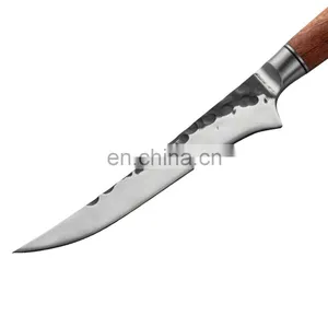 Stainless Steel Hand-forged Hammered Steel Head Butcher Knife Kitchen Knife With Double Steel Head Boning Knife thumbnail-2