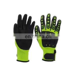 Sandy Nitrile Coated Palm Touchscreen Impact Resistant Working Mechanical Gloves thumbnail-1