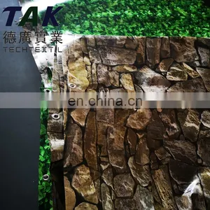 Waterproof Double-Printing Stone Pattern 40gsm 75cmx6m PVC Privacy Fence Balcony Screen Covering thumbnail-4