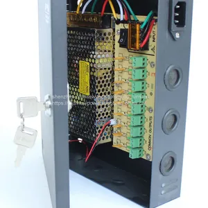 9CH Outputs PTC Auto Reset Fuse 12V 10A 120W CCTV Central AC DC Power Supply Distribution Box thumbnail-2