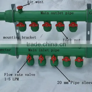 PP-R Manifold/Plastic Wall Water Distributor /More Efficient Than Brass Manifold thumbnail-1