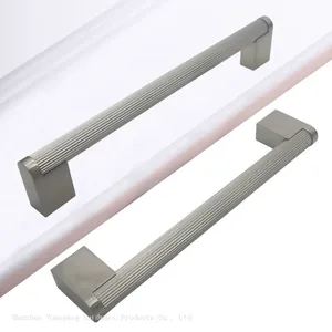 Knurled Cabinet Handles Cabinet Pulls Aluminum Handles Knurled Drawer Pulls Gold and Black Oxidation Finish With Diamond Pattern thumbnail-3