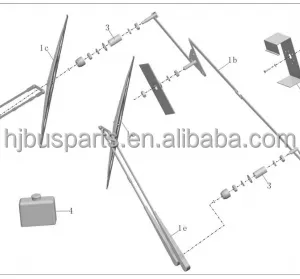 Luxury Bus Parts Accessoris 5205-01198 Electrical System ZK6180HGC Wiper Arm thumbnail-6