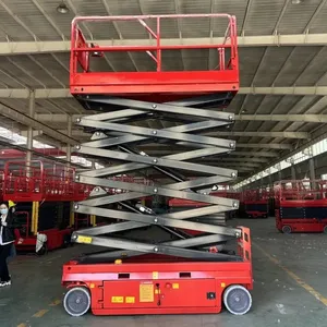 500kg Capacity 4m-16m Battery-Powered Electric Scissor Lift With Hydraulic Trailer System thumbnail-3