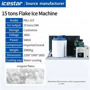 15000kg/Day Flake Ice Machine for Seafood Preservation, Meat Chilling, Concrete Mixing & Marine Use thumbnail-2