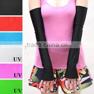 Woman Costume Long Gloves Comic Con Arm Covers Black Arm Sleeves Black Spandex Gloves thumbnail-1