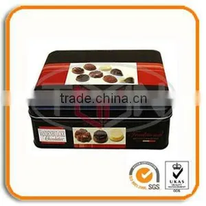 Square Chocolate Tin Box thumbnail-1