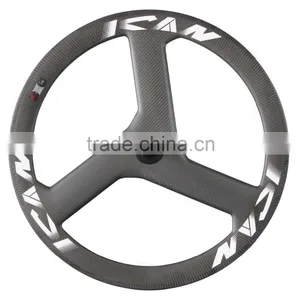 Good Quality Tri-spoke Bike Wheels Carbon 3 Spoke Track Bicycle Wheel thumbnail-1