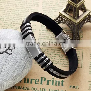 Fashion Men Silicone Bracelet Wholesale Factory Direct With Low Price thumbnail-2