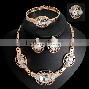 2016 New 18K Arabic Style Wedding Jewelry Set Bridal Dubai Gold Plated Jewelry Sets thumbnail-4