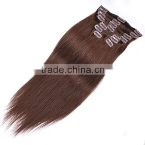 Hot Selling 8A Quality Double Drawn Weft Full Ending, Brazilian Human Hair Clip In Hair Extension Quality Choice thumbnail-2