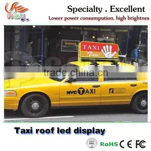 RGX Double Sides Full Color p4 Taxi Roof Sign Led Screen/advertising Display for Car thumbnail-1