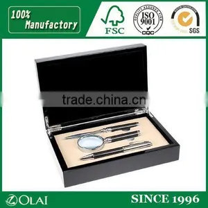 Piano Lacquer Finished Wooden Pen Display Box thumbnail-1