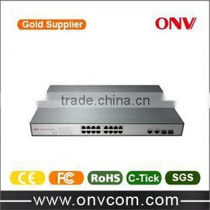 OEM 16 Port Managed Switch POE Switch for IP Camera With 2 Gigabit TP/SFP Combo Ports (260Watts/440Watts) ONV thumbnail-1