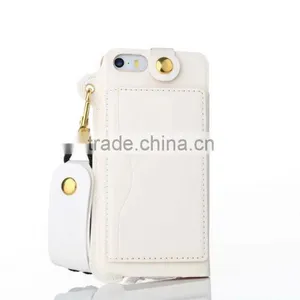 Anti Shock PU Back Stand Case for IPhone SE With String Leather Rubber Cover With Card Slot for IPhone 5 5s 5c MT-5764 thumbnail-6