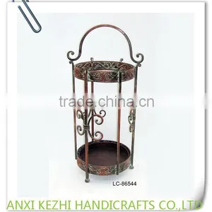 LC-86543 Antique Metal Home Indoor Copper Red Wet Umbrella Holder/Stand thumbnail-2
