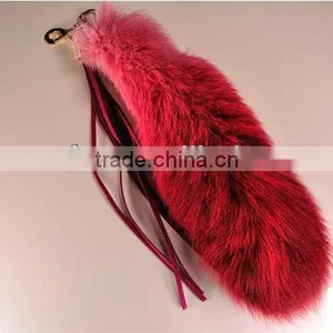 Fashion Dyed 100% Genuine Fox Tail Fur Accessory for Bags thumbnail-6