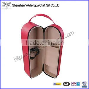 Top Grade PU Leather Single Wine Bottle Holder With Hand Strap thumbnail-1