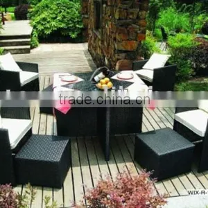 Rattan Cube Dining Set thumbnail-1